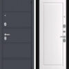 Дверь SENATOR PRO ЦП 20 2050/980/ R Чёрный муар/Графит/Арктик — фото 1